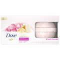 $6 Dove Milk Swirls Bath Bombs Rosewater & White Chocolate 2 Ct 2.8 Oz