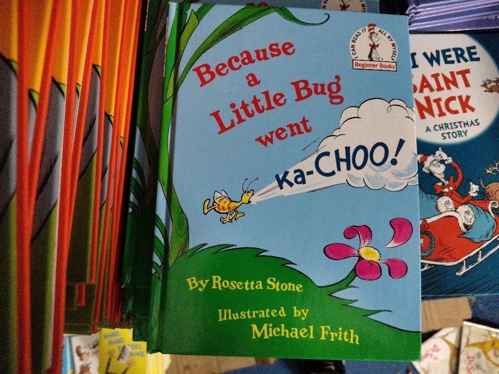 New $6 Because a Little Bug Went Ka-Choo!  (Hardcover) Author: Rosetta Stone