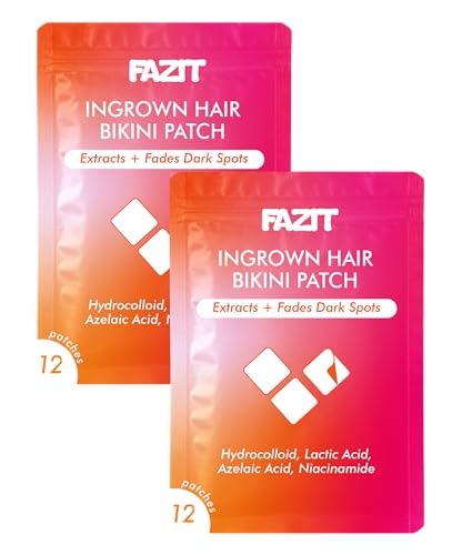 $33 FAZIT Ingrown Hair Bikini Treatment - Hair Remover for Women's Intimate Areas - Removal Pads for Smooth, Irritation-Free Skin 12 pack