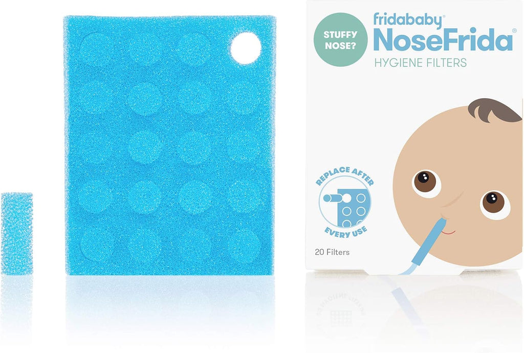$4 Frida Baby Nasal Aspirator Original 20 NoseFrida Filter Refills, Replacement Filters, Hygiene Filters for NoseFrida The Snotsucker, BPA Free, Latex Free