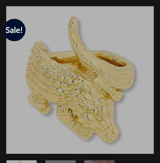 $60 Bellezza Bronze Textured Crocodile Ring sz 5 New Bellezza Bronze Textured Crocodile Ring Styled with ring stacks or worn as a solo statement look, Bellezza's crocodile band comes through with the elegant, Italian-inspired edge. Snap up a fabulously f