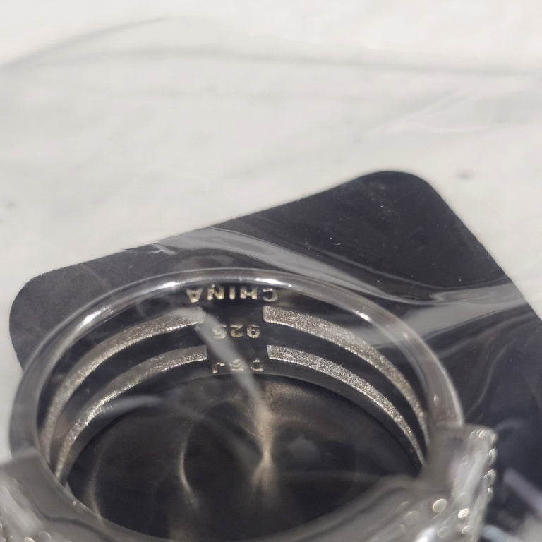 $55 ABSOLUTE 4 ROW EMERALD CUT RING SILVER size 8 880686 New $55 ABSOLUTE 4 ROW EMERALD CUT RING SILVER size 8
