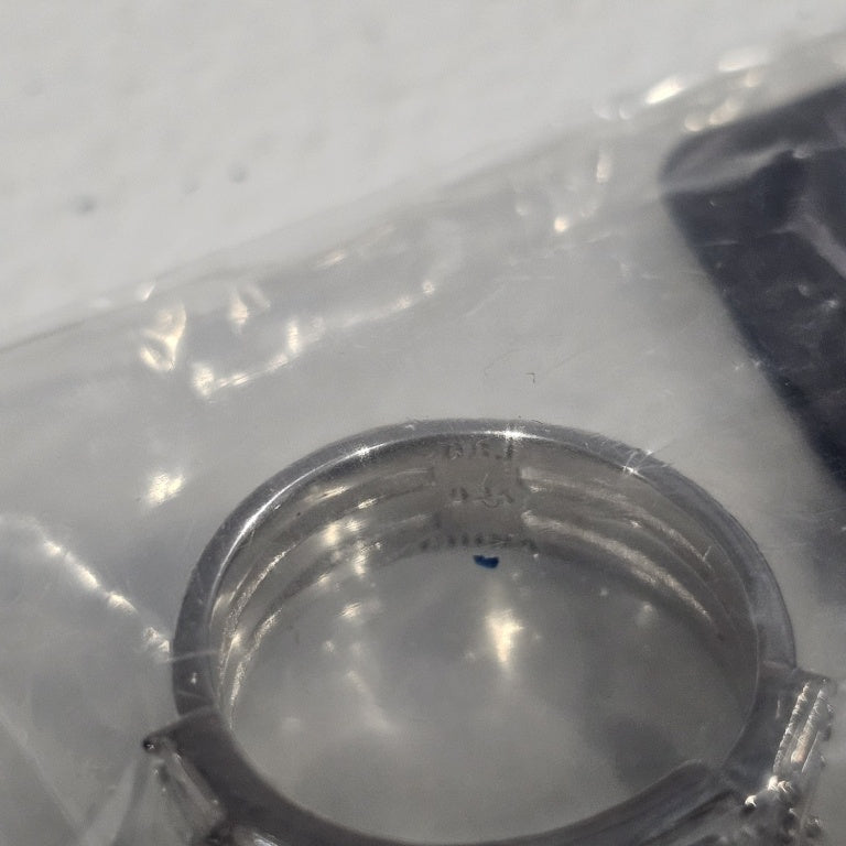 $55 ABSOLUTE 4 ROW EMERALD CUT RING SILVER size 8 880686 New $55 ABSOLUTE 4 ROW EMERALD CUT RING SILVER size 8