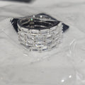 $55 ABSOLUTE 4 ROW EMERALD CUT RING SILVER size 8 880686 New $55 ABSOLUTE 4 ROW EMERALD CUT RING SILVER size 8