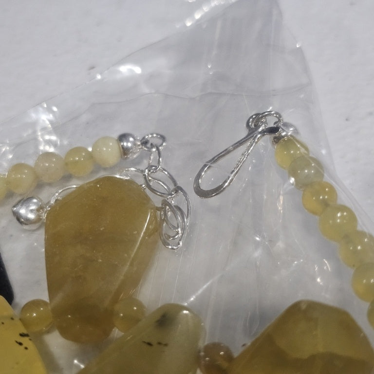 $145 Jay king mine finds yellow opal sterling silv New Sterling silver clasps .925