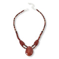 $120 Jay King Carajas Brazilian red stone necklace 888192 New This stunning necklace features exquisite Carajas Brazilian red stones artfully crafted by Jay King. The design showcases a combination of smooth, polished stones in a rich, vibrant red hue, c