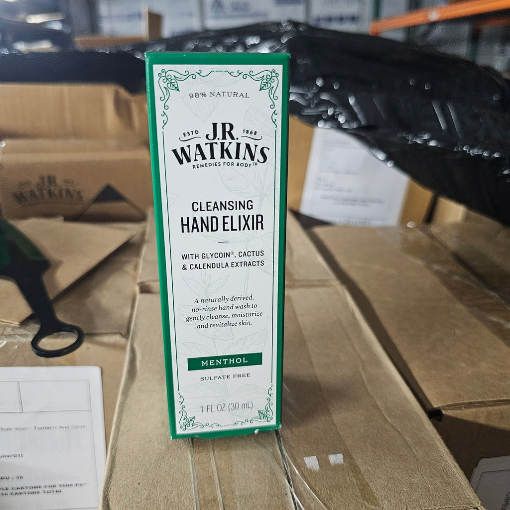 $9 J.R. Watkins menthol Hand Elixir, No Rinse Waterless Cleansing Hand Wash, Convenient 1 oz