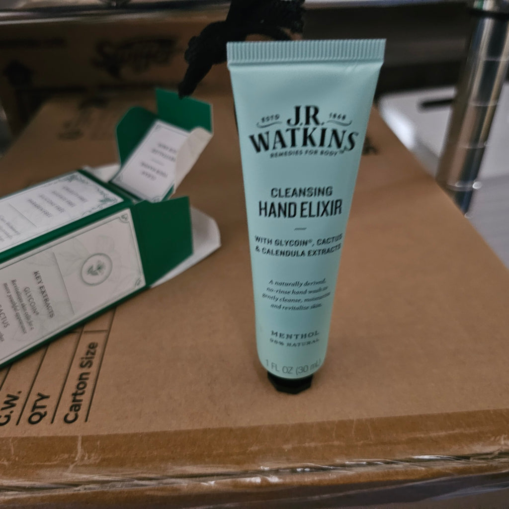 $9 J.R. Watkins menthol Hand Elixir, No Rinse Waterless Cleansing Hand Wash, Convenient 1 oz