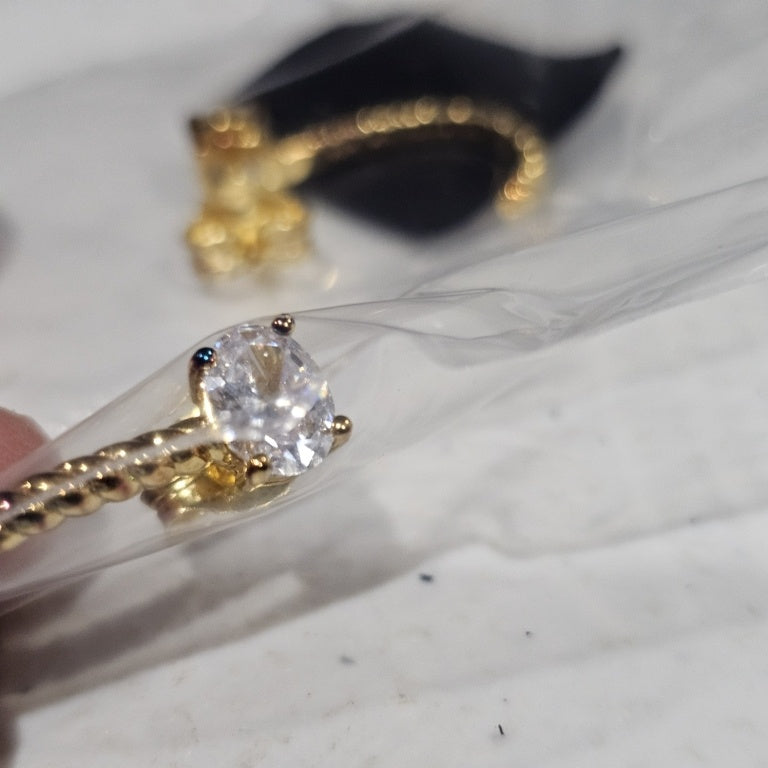 $35 Radiance by absolute oval and heart j hoops go 869367 New Elevate your accessory game with these stunning Radiance by Absolute oval and heart j hoops. Crafted with precision, these earrings feature a beautiful gold plating that enhances their elegant