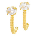$35 Radiance by absolute oval and heart j hoops go 869367 New Elevate your accessory game with these stunning Radiance by Absolute oval and heart j hoops. Crafted with precision, these earrings feature a beautiful gold plating that enhances their elegant
