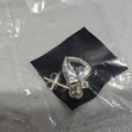 $60 Herkimer 10mm drop earring sterling silver tri New This exquisite pair of Herkimer diamond drop earrings features a stunning 10mm trilliant cut design, elegantly set in sterling silver. The unique Herkimer diamonds, known for their sparkling clarity,