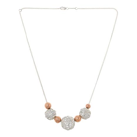 $56 Tanya Moss Elia 2-Tone Butterfly Scroll Statio New Tanya Moss Elia 2-Tone Butterfly Scroll Station Necklace Sensual scrolls swirl and whirl on the domed stations you'll find in this two-tone necklace. Each station hosts a Tanya Moss butterfly motif.