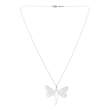 $50 Tanya moss picado dragonfly pendant 870984  New This elegant Tanya Moss Picado Dragonfly Pendant features intricate filigree detailing that beautifully showcases the design of the dragonfly. The pendant is complemented by a delicate chain, enhancing