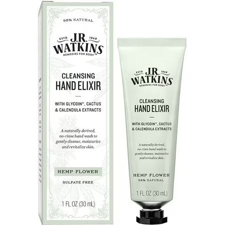 $13 J.R. Watkins Hemp Flower Hand Elixir, No Rinse Hand Wash, 1oz