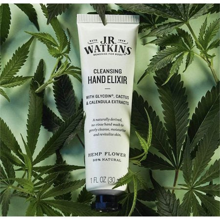 $13 J.R. Watkins Hemp Flower Hand Elixir, No Rinse Hand Wash, 1oz