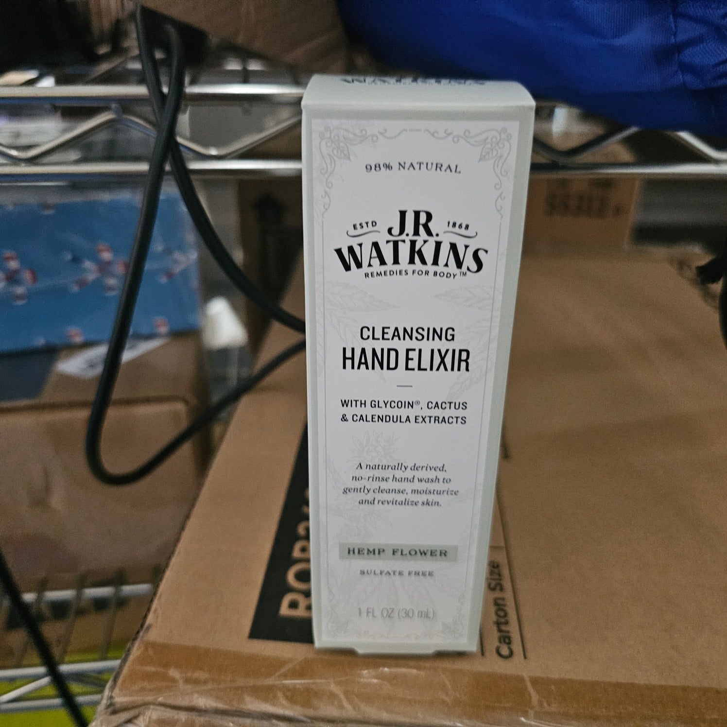 $13 J.R. Watkins Hemp Flower Hand Elixir, No Rinse Hand Wash, 1oz