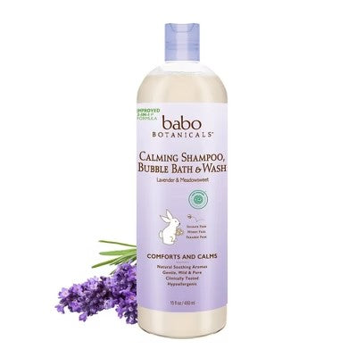 $20 Babo Botanicals Calming Lavender Baby Bubble Bath & Wash - 15 fl oz
