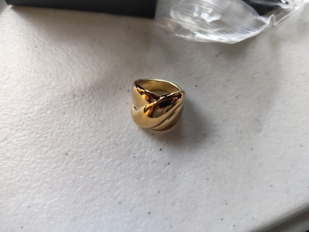$54 BELLEZZA DOUBLE BOMBE RING size 5 878217 New $54 BELLEZZA DOUBLE BOMBE RING size 5
