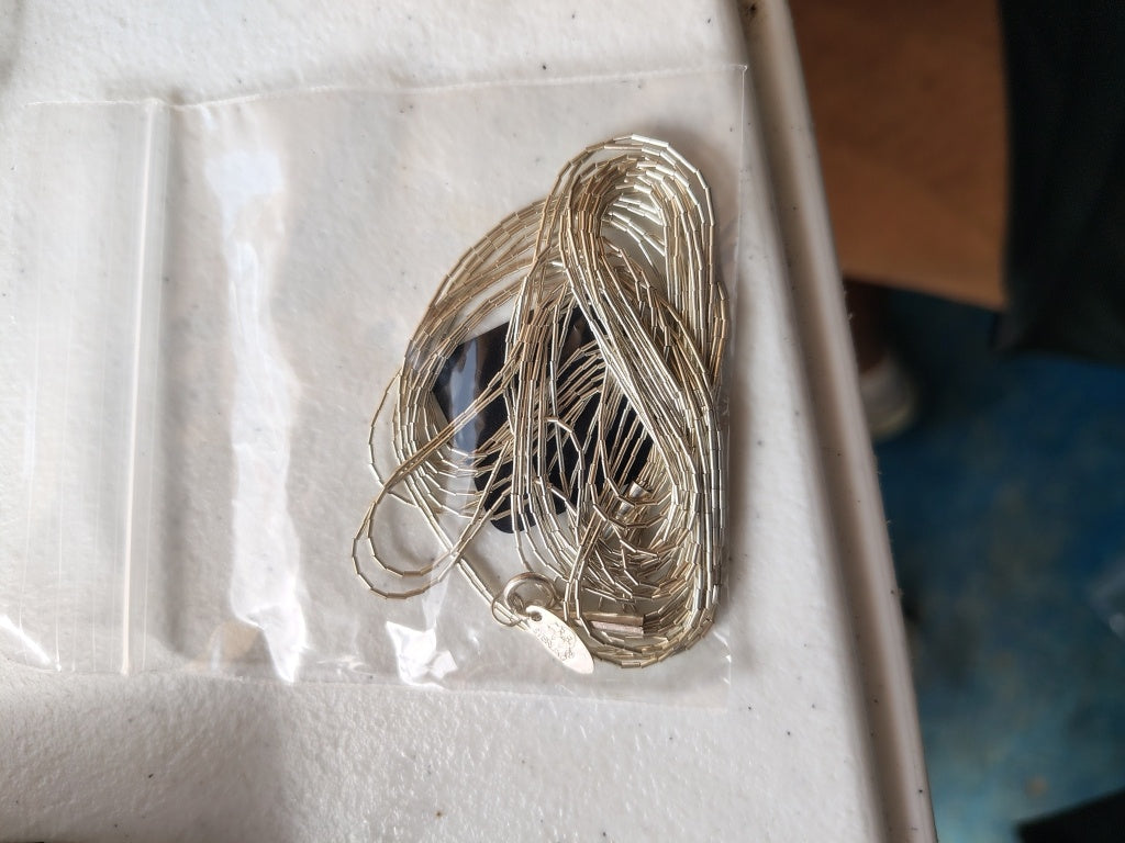 $140 Chaco canyon Liquid Silver 5 Strand 30" sterl 866176 New $140 Chaco canyon Liquid Silver 5 Strand 30" sterling silver