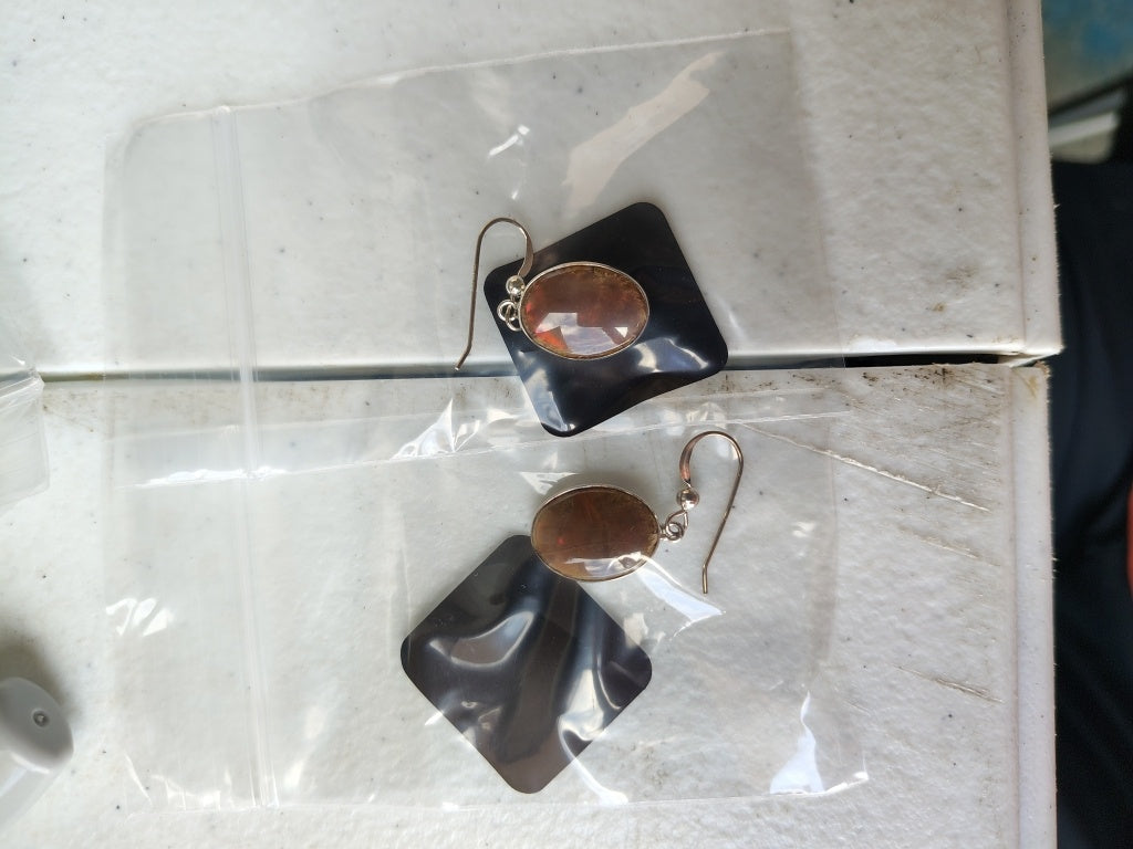$82 Jay King Ammonite Fossill Earrings 873589 New $82 Jay King Ammonite Fossill Earrings