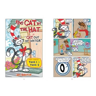 New $11 Dr. Seuss Graphic Novel: Cat Out of  Water - by Art Baltazar (Hardcover)
