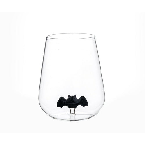 $11 Way to Celebrate Halloween Stemless Wine Glass bat set of 4