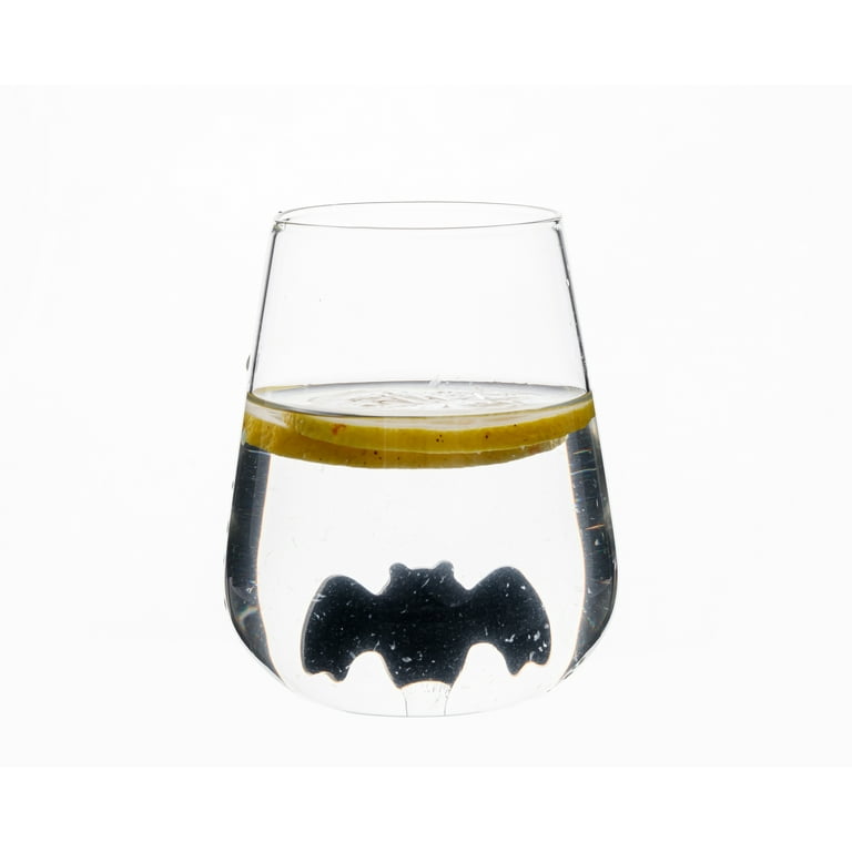 $11 Way to Celebrate Halloween Stemless Wine Glass bat set of 4