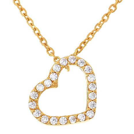 $45 RADIANCE by KATHRINE MCPHEE CLaSSi CPAVE Heart 869600 New $45 RADIANCE by KATHRINE MCPHEE CLaSSiC PAVE Heart pendant necklace goldplated HEART