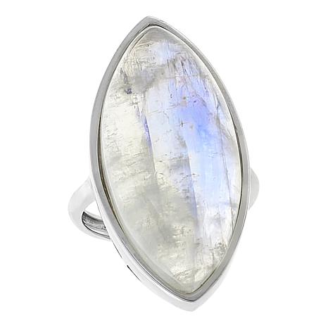 $55 Colleen Lopez GEMS ELONGATED MARQUISE peach mo 865791 stock photo stone is different  New $55 Colleen Lopez GEMS ELONGATED MARQUISE peach moonstone Ring Sz 6