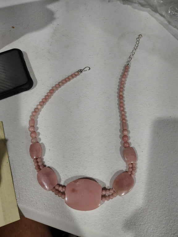 $140 Jay King Cameo Mauve Stone Sterling Silver St 866557 New $140 Jay King Cameo Mauve Stone Sterling Silver Station Necklace