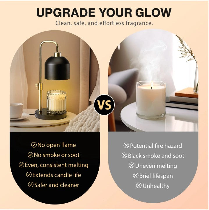$25 Black Metal or hammered glass Candle    Warmer   Lamps.