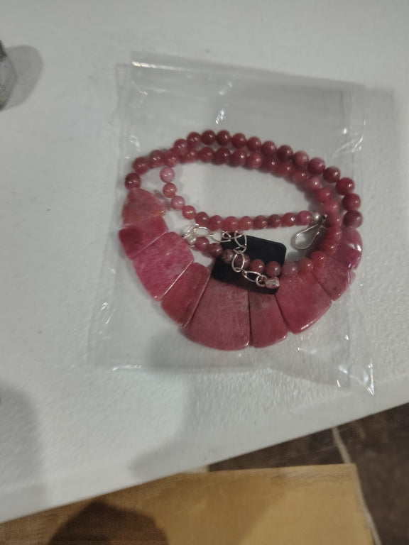 $220 Jay King Baroque Rose Rhodonite Sterling Silv 866678 New $220 Jay King Baroque Rose Rhodonite Sterling Silver Necklace Jay king.