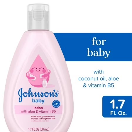 $4 Johnson's Baby Moisturizing Baby Lotion, Coconut Oil & Aloe, 1.7 fl. oz