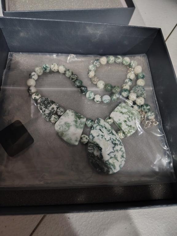 $165 Jay King Sterling Silver Multicolor Moss Agat 861844 New $165 Jay King Sterling Silver Multicolor Moss Agate Necklace 18" .925