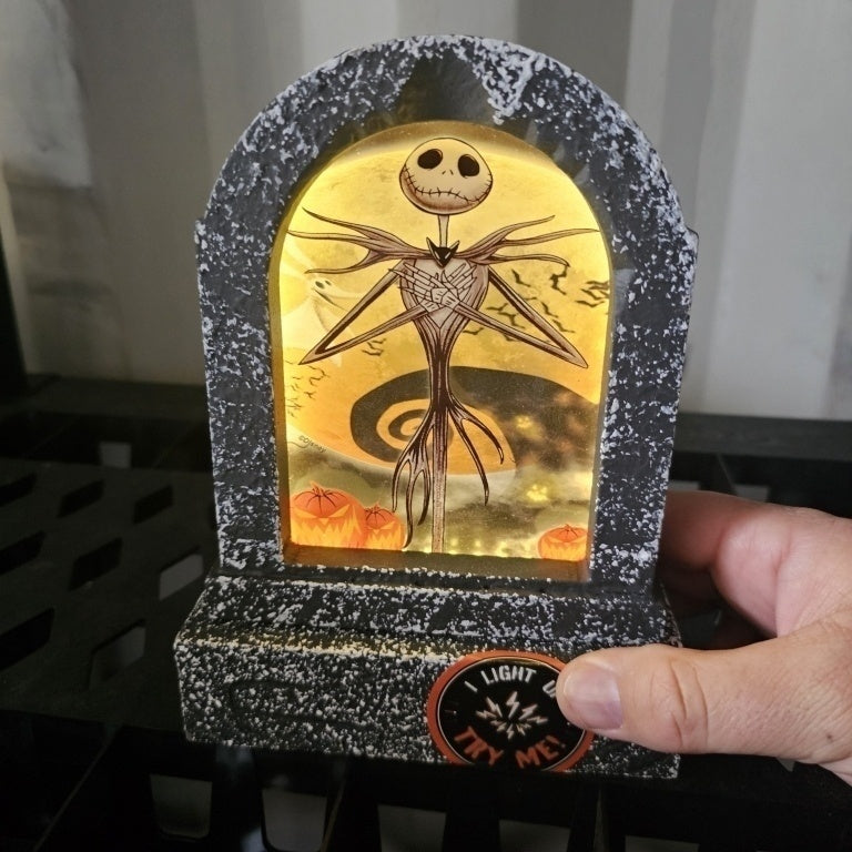$14 nightmare before   christmas      jack skellington lighted   tombstone This      tombstone features jack   skellington