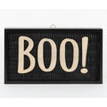$10 Boo Hanging         Wall Sign Decoration, Black, 12",    Halloween      by Way To Celebrate this sign    has a   picture    hanging hooks and is 12"   x  5.5"