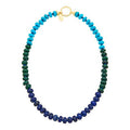 $140 Connie craig carroll 20" Necklace Lapis malac New 862965 $140 Connie craig carroll 20" Necklace Lapis malachite turquoise hollow necklace