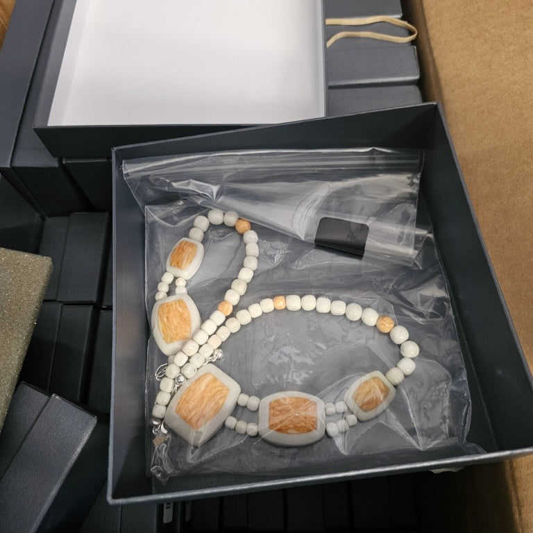 $145 Jay King Sterling Tibetan Tapioca Calcite and New 870346 $145 Jay King Sterling Tibetan Tapioca Calcite and Lapis Necklace