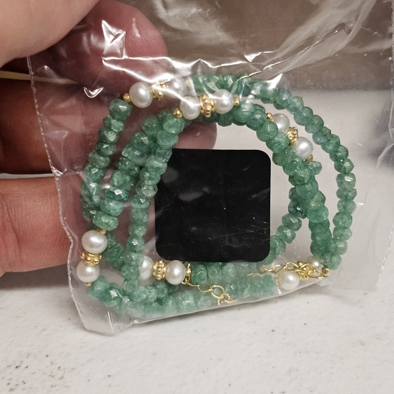 $75 Colleen Lopez Greenn Quartz & Pearl Necklace New 887059 $75 Colleen Lopez Greenn Quartz & Pearl Necklace