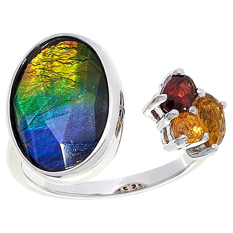 $550 Canadian Ammolite Sterling Silver 14X10 OVAL New 864273 $550 Canadian Ammolite Sterling Silver 14X10 OVAL RING size 6