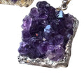 $100 HERKIMER MINES Amethyst Crystal Cluster Penda New 864859 $100 HERKIMER MINES Amethyst Crystal Cluster Pendant, Sterling Silver Chain Necklace