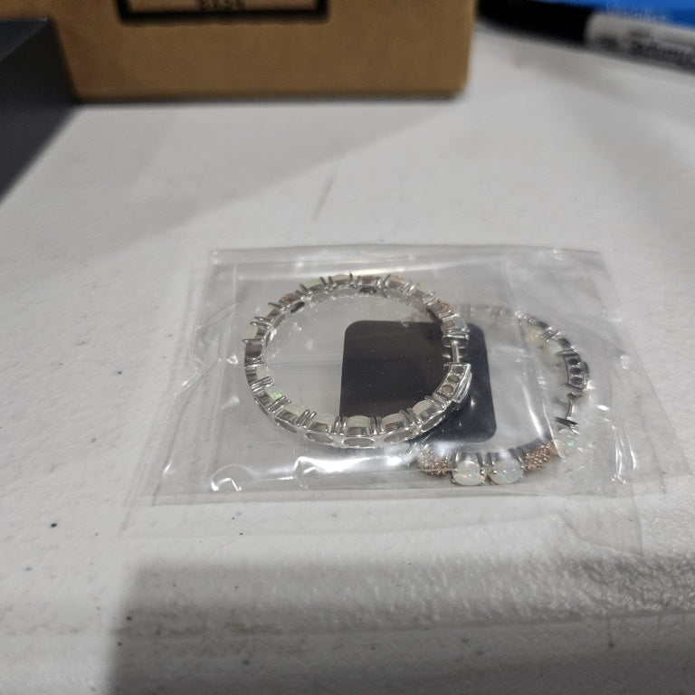 $165 COLLEEN LOPEZ IN-OUT DIAMOND & GEMSTONE HOOPS New 860921 STOCK PHOTO SHOWS SAME EARRINGS WITH DIFFERENT COLOR STONES. $165 COLLEEN LOPEZ IN-OUT DIAMOND & GEMSTONE HOOPS1.5" STERLING SILVER