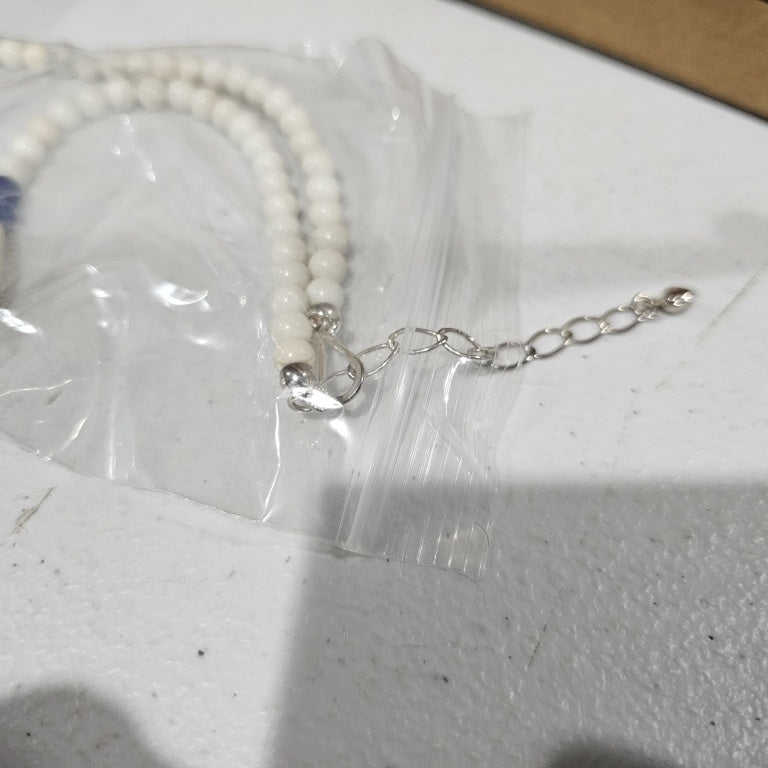 $145 Jay King Sterling Tibetan Tapioca Calcite and New 870346 $145 Jay King Sterling Tibetan Tapioca Calcite and Lapis Necklace