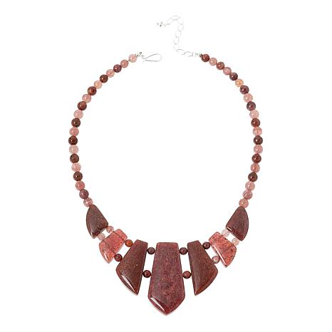 $150 JAY King NIGERIAN STRAWBERRY QUARTZ Necklace New 866643 $150 JAY King NIGERIAN STRAWBERRY QUARTZ Necklace STERLING SILVER