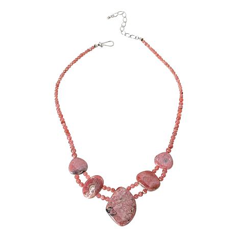 $175 JAY King Rhodochrosite Necklace STERLING SILV New 861792 $175 JAY King Rhodochrosite Necklace STERLING SILVER