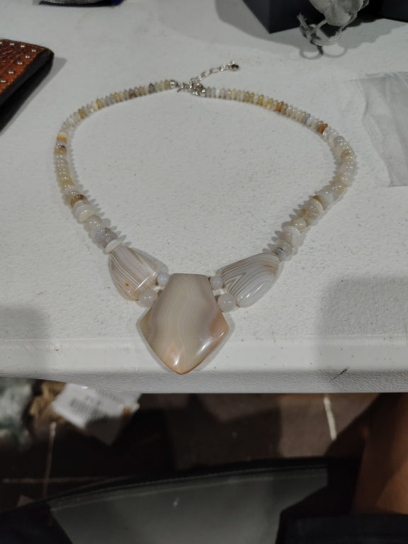 $115 JAY King Striped Agate Necklace STERLING SILV New 861855 $115 JAY King Striped Agate Necklace STERLING SILVER