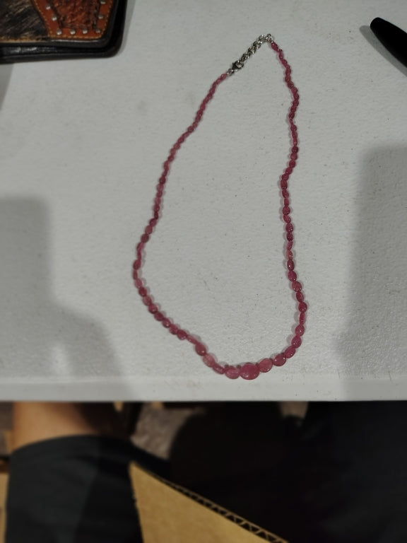 $140 COLLEEN LOPEZ Gems Pink Bead Necklace 18" + 2 New 865865 $140 COLLEEN LOPEZ Gems Pink Bead Necklace 18" + 2 STERLING SILVER