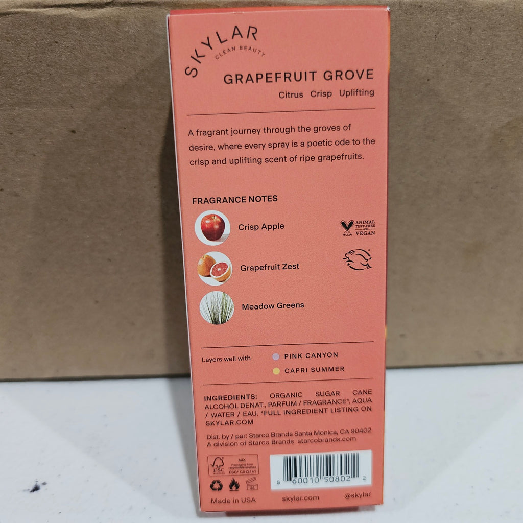 $32 Skylar grapefruit grove Travel Spray for Women - Mini Fruity Citrus Perfume, crisp apple grapefruit zest meadow greens Notes - Hypoallergenic, Vegan, Clean Fragrance for Sensitive Skin - 10mL / 0.33 Fl oz