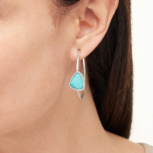 $63 Kendra Scott Margot Gemstone Hoop Earrings - B 864650 New Kendra Scott Margot Gemstone Hoop Earrings An everyday head-turner, Margot features a modern, single-stone hoop design that brings to mind shoreside pebbles. Give this versatile loop a whirl w