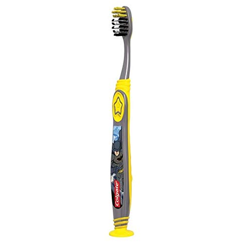 $9 Colgate Batman Toothbrush for Children with Suction Cup Kids 5+ Years Extra Soft 3 pack